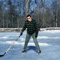 Jack Olsen playing hockey